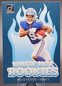 Panini Donruss Malik Nabers 2024 White Hot Rookies RC #WH10 New York Giants - Imagen 1 de 2