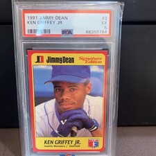 1991 Jimmy Dean Ken Griffey Jr. # 2 PSA 5