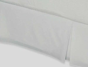 Falda de cama doble a medida de 14 pulgadas Smoothweave en gris claro - Imagen 1 de 1