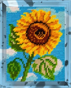 Hágalo usted mismo Kit de Aguja/Tapiz "Girasol" 5.9"x7.9", Bambini - Imagen 1 de 3