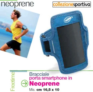 BRACCIALE PORTA SMARTPHONE EFFEA SPORT IN NEOPRENE ALLENAMENTO- 681 col.nero/azz - Foto 1 di 1