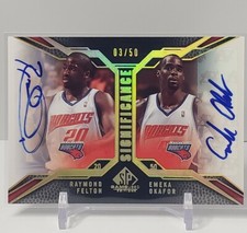 2007-08 Upper Deck SP Game Used Emeka Okafor & Raymond Felton Dual Auto /50