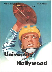 1951 Nov 2 \ HOLLYWOOD vs UNIVERSITY California H.S. football program COCA-COLA - Picture 1 of 3