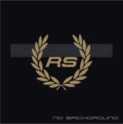 Audi RS Racing Wreath Decal Sticker logo A4 S4 S3 S5 A5 A6 R8 TTRS RS3 RS5 Pair - Image 1 of 4