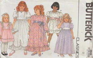 Toddler Girl's Sz 2 CLASSIC Special Occasion DRESSES Butterick Vtg. Pattern 3649 - Picture 1 of 2