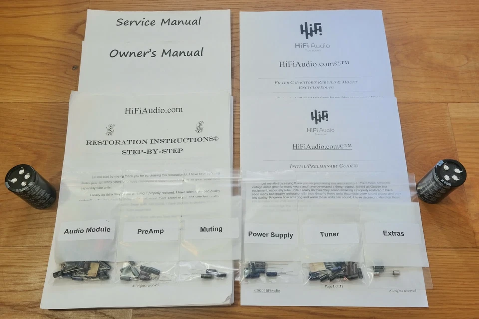 Kenwood KR-5600 KR-5060 restoration recap service kit repair filter capacitor - Image 1 of 4