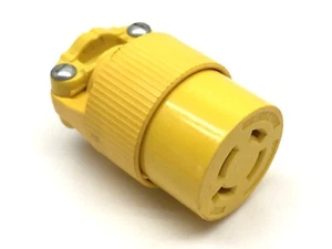 Cuerpo conector de bloqueo de giro Pass & Seymour L14-20C 20A 125/250V amarillo - Imagen 1 de 3