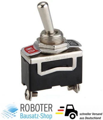 Kippschalter Ein/Aus im coolen Retro-Look 12V 250VAC 6A DIY-Elektronik Arduino - Bild 1 von 4