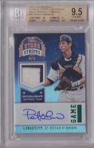2015 USA Stars & Stripes Peter O’Brien Patch Autograph /5 BGS 9.5 10 Auto - Picture 1 of 1