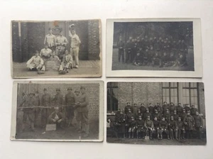 Lot de 4 cartes photographie Photo de groupe Militaires - Picture 1 of 3