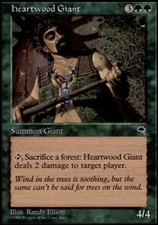 4x Light Play, English Regular Heartwood Giant Tempest magicmtg
