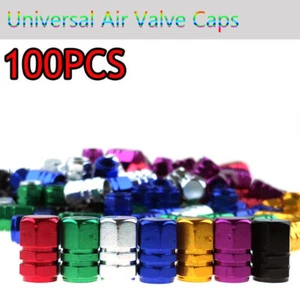 100PCS Universal Car Motor Bike Air Port Cover Tire Rim Valve Wheel Stem Caps - Picture 1 of 14