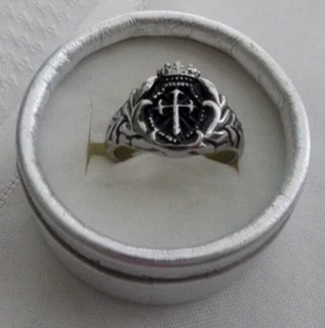 Stainless Steel Religious Cross Crown Ring Size 12 1/2 #ST423 - Picture 1 of 5
