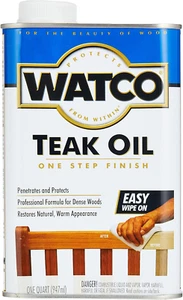 RUST-OLEUM, Quart Watco A67141 Teak Oil Finish, Clear, 32 Fl Oz - Picture 1 of 12