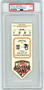 Boleto del Juego de Estrellas de Béisbol MLB 1992 PSA 6 Ken Griffey Jr. Jugador Más Valioso Raro Antiguo - Imagen 1 de 2