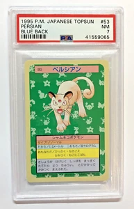 Pokemon PSA 7 Casi Como Nuevo 1995 Persa Topsun Espalda Azul Promoción Japonesa #53 - Imagen 1 de 2