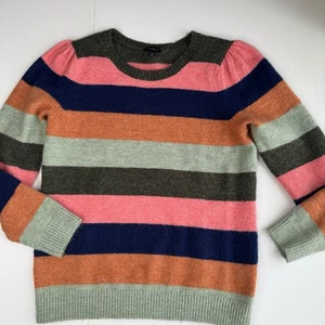 Talbots Multicolored Striped Crewneck Pullover Sweater Size Medium Colorful - Picture 1 of 6