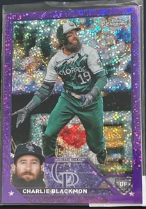 CHARLIE BLACKMON 2023 TOPPS CHROME PURPLE SPECKLE SP /299 COLORMATCH - Picture 1 of 1