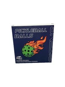 Juego de bolas Pickleball exterior - Paquete de 4 - Aprobado por la USAPA verde neón NUEVO - Imagen 1 de 5