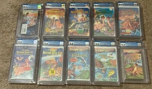 The Land Before Time VHS CGC Home Video Graded Lot Of 10 Movie Collection - Picture 1 of 12