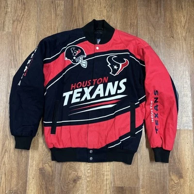 PRO STANDARD Houston Texans Wool All Over Patches VARSITY JACKET Mens Large NWT - Image 1 of 4