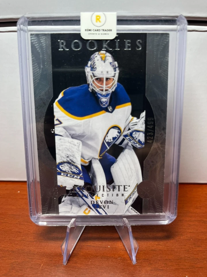 2023-24 Upper Deck Ice Exquisite Collection Rookies #R19 Devon Levi #d 468/499 - Image 1 of 1