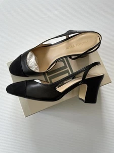 Ivanka Trump Women’s Black Leather/Suede Mid Heel Slingback Shoes Size 7 US - Picture 1 of 3