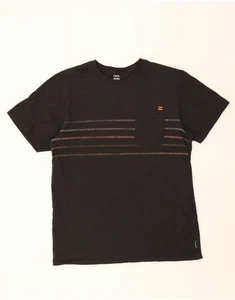 BILLABONG Mens T-Shirt Top Large Black Striped Cotton ZV08 - Picture 1 of 3