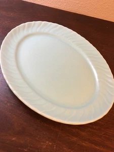 Franciscan Ware Coronado Aqua Blue Matte Swirl Serving Plate, 12 3/4" - Picture 1 of 7
