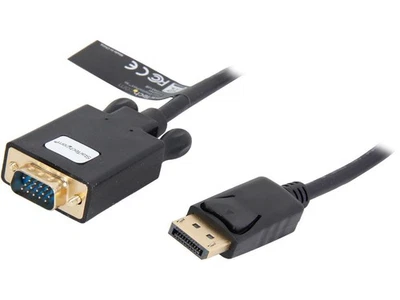 StarTech.com DP2VGAMM10B 10 ft. Black Connector A: 1 x DisplayPort (20 pin) - Image 1 of 3