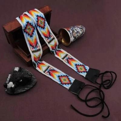 Light Yellow Camel Cowboy & Cowgirl Hat Bead Band Strap Western Rode Handmade - Image 1 of 2