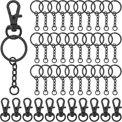 120Pcs Swivel Snap Hook with Key Rings, Swivel Clasps Lanyard Snap Hooks Key Cha - Image 1 of 4