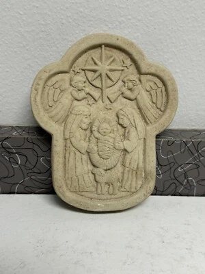 2001 Carruth Studios At Peace Baby Jesus Holy Family Nativity 5"Cross Plaque - Image 1 of 4