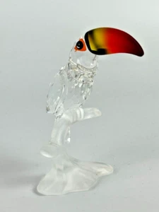 RARA statuetta uccellino cristallo Swarovski * tucano con becco colorato - Foto 1 di 4