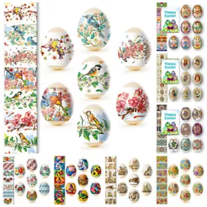 7 Easter Egg Decoration Sticker Heat Shrink Sleeve Wrap 52 different designs - Picture 1 of 54