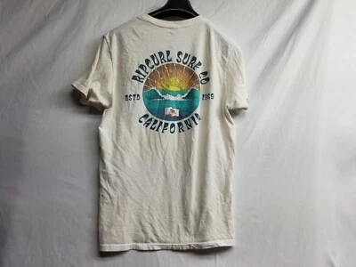 Camisa para hombre Rip Curl California Tee Off White talla pequeña manga corta  Foto 1 de 4
