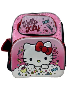 Large Sanrio Hello Kitty Candy World 17" Canvas 3D School Backpack - Picture 1 of 3