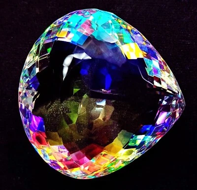 Pear Cut Big Size Mystic Quartz 412.20 Ct Certified Loose Gemstone ~Free Gift - Image 1 of 4