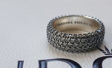 BNEW Authentic Pandora Timeless Pave Triple Row Ring Size 56 S925 Ale 