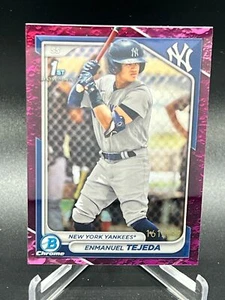 2024 BOWMAN EMMANUEL TEJEDA FUCHSIA LUNAR REFRACTOR 161/199 BCP-105 YANKEES - Picture 1 of 2