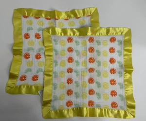 Manta de seguridad para bebé Aden + Anais limón lima naranja cítricos amarillo satinado - Imagen 1 de 9