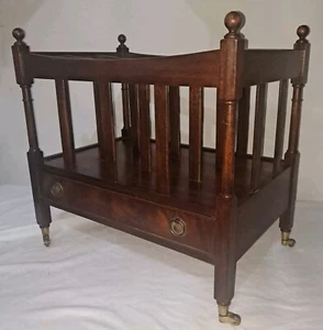Reprodux Traditional English Style Canterbury Magazine Rack By Bevan & Funnell - Picture 1 of 16