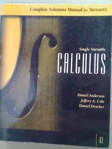 Complete Solutions Manual for Single Variable Calculus, Sixth Edition (Stewart's - Picture 1 of 1