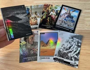 Alte Themen Holo Karten Lot 7 - Alexander, Kleopatra, Simson, Pyramiden, mehr - Bild 1 von 2