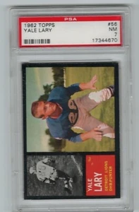 1962 Topps - #56 - Yale Lary - Lions - PSA 7 - 4670 - Picture 1 of 2