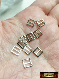 M00290-Plata MOREZMORE 10 Metal Escala 1:6 5mm Miniatura Cinturón Zapatos Hebillas - Imagen 1 de 1
