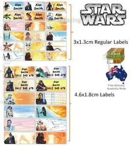 Star Wars Vinyl Personalised Name Label Sticker school book boy tag custom child - Picture 1 of 3
