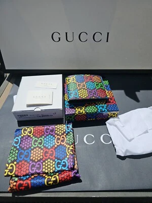 Gucci Unisex Rainbow Supreme GG Leather Psychedelic Wallet Full Set NEW - Image 1 of 4