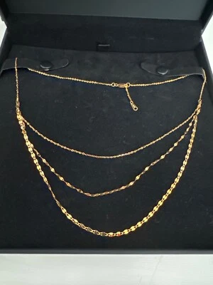 K.A.Y 10K Yellow Gold Layered Necklace 10" Made in Italy - Image 1 of 4