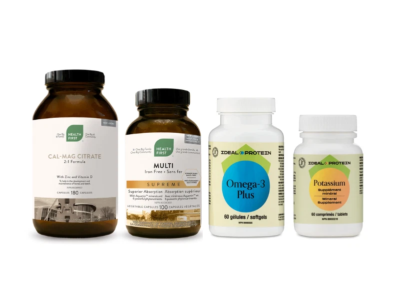 IDEAL PROTEIN/ HEALTH FIRST : Super pack Multi/Calmag/Potassium/Omega3 Plus - Image 1 of 1